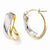 14k Two-tone Polished Hinged Hoop Earrings
