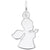 Angel Charm In 14K White Gold