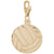 Volleyball Charm in Yellow Gold Plated