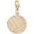 Volleyball Charm In Yellow Gold