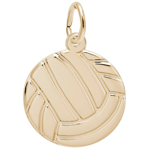 Volleyball Charm in Yellow Gold Plated