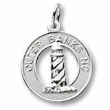 Outer Banks Lighthouse charm in Sterling Silver hide-image