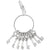 I Love You Keys Charm In 14K White Gold