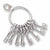 I Love You Keys charm in 14K White Gold hide-image