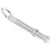 Slide Rule Charm In 14K White Gold