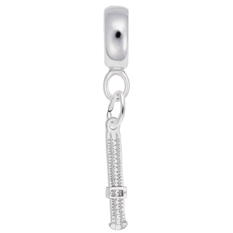 Slide Rule Charm Dangle Bead In Sterling Silver