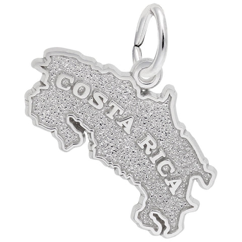 Costa Rica Charm In 14K White Gold