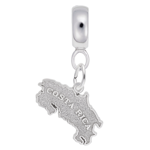 Costa Rica Charm Dangle Bead In Sterling Silver
