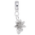 Poinsettia Charm Dangle Bead In Sterling Silver