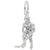 Hockey Player,Female Charm In 14K White Gold