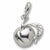 Peach charm in 14K White Gold hide-image