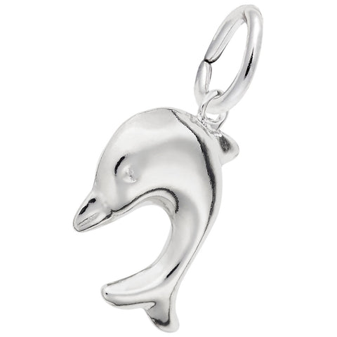 Dolphin Charm In Sterling Silver