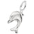 Dolphin Charm In Sterling Silver