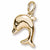 Dolphin charm in Yellow Gold Plated hide-image