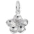 Plumeria Flower Charm In 14K White Gold