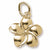 Plumeria Flower Charm in 10k Yellow Gold hide-image