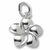 Plumeria Flower charm in 14K White Gold hide-image