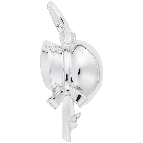 Colonial Bonnet Charm In 14K White Gold