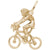 Cyclist Charm In Yellow Gold
