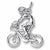 Cyclist charm in 14K White Gold hide-image