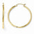 14k Yellow Gold Polished 2mm Hoop Earrings