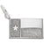 Texas Flag Charm In 14K White Gold