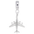 Airplane Charm Dangle Bead In Sterling Silver