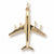 Airplane Charm in 10k Yellow Gold hide-image