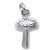 Mushroom charm in 14K White Gold hide-image