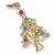 Christmas Tree charm in Yellow Gold Plated hide-image