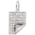 Quilt Charm In 14K White Gold