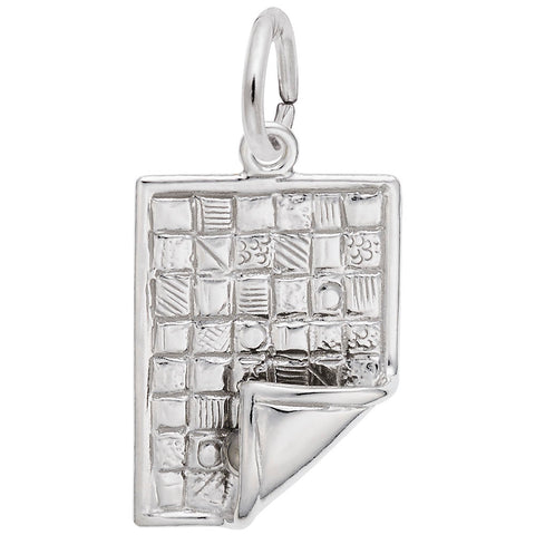 Quilt Charm In Sterling Silver