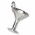 Martini Glass charm in 14K White Gold hide-image