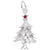 Christmas Tree Charm In Sterling Silver