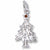 Christmas Tree charm in Sterling Silver hide-image