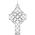 Celtic Cross Charm In 14K White Gold