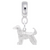 Afghan Dog Charm Dangle Bead In Sterling Silver