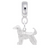 Afghan Dog charm dangle bead in Sterling Silver hide-image