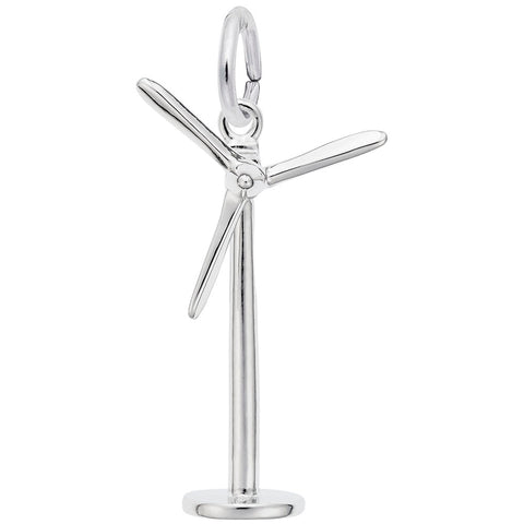 Power Wind Mill Charm In Sterling Silver