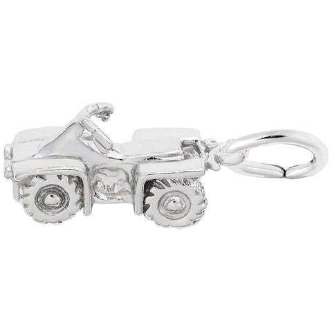 All Terrain Vehicle Charm In 14K White Gold