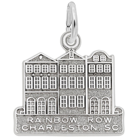 Rainbow Row Charm In 14K White Gold