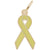 Yellow Ribbon Charm In Yellow Gold