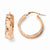 14k Yellow Gold Plated Rose Gold Hoop Earrings