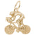 Cyclist Charm In Yellow Gold