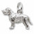 Labrador Dog charm in 14K White Gold hide-image