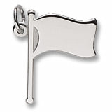Single Flag charm in Sterling Silver hide-image