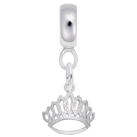 Tiara Charm Dangle Bead In Sterling Silver