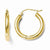 14k Yellow Gold Polished 3mm Hoop Earrings