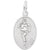 Female Runner Charm In 14K White Gold