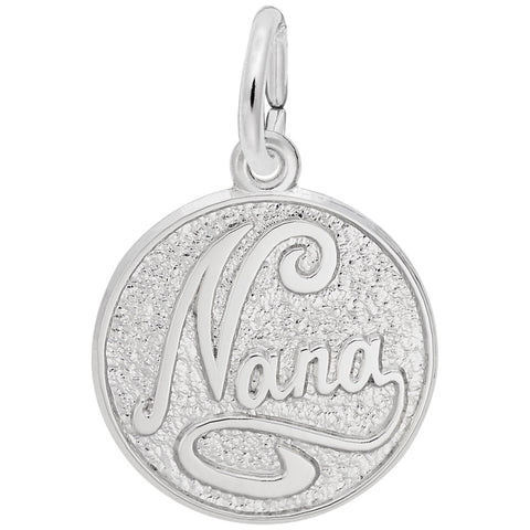 Nana Charm In 14K White Gold